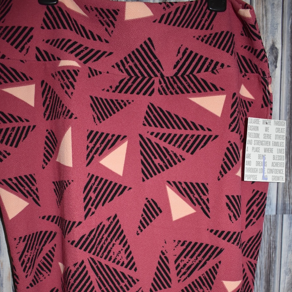 Dusty Rose Stretch Pencil Skirt Sexy L Lularoe New